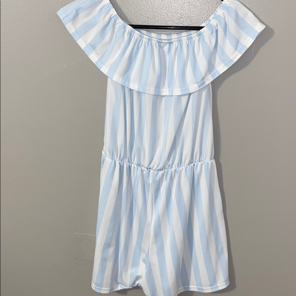 White and blue striped romper - Picture 2 of 3